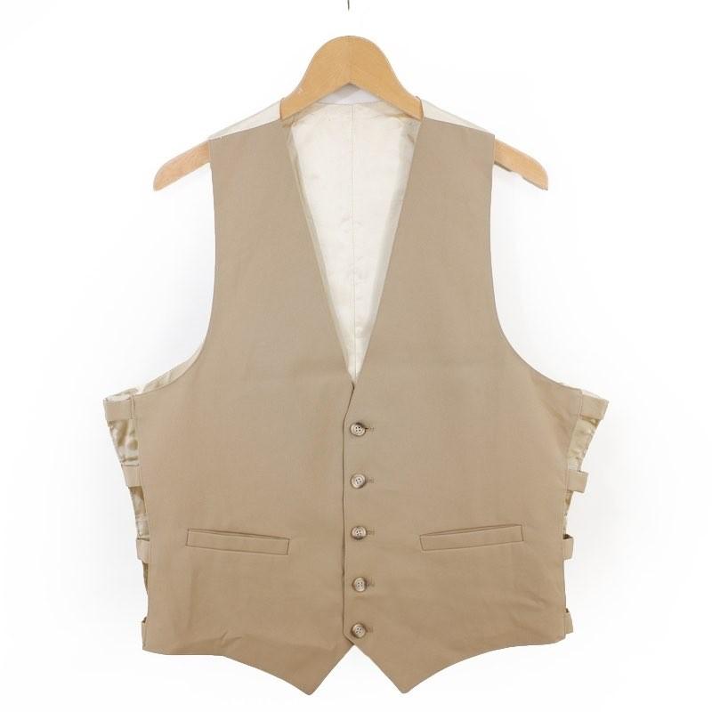 古着 大きいサイズ Unknown 特殊型スーツベスト ベストシングル メンズjpn 4lサイズ相当 無地 刺繍入り 無地 ベージュ系 Hs 9738n Hs 9738n 古着屋canopus 通販 Yahoo ショッピング