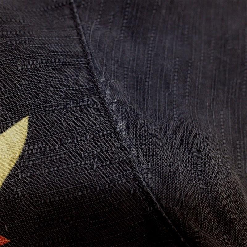 トミーバハマ 100%シルク 半袖開襟ハワイアンシャツ ボックス型 シルクシャツ メンズ US-XLサイズ 黒 ブラック系 hs-9941n｜canopus-web-shop｜09