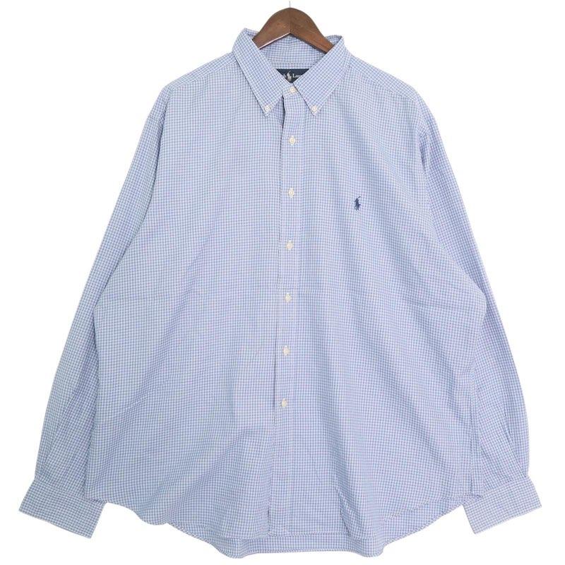 POLO RALPH LAUREN（ポロ・ラルフローレン） 00's ラルフローレン 長袖ボタンダウンシャツ CLASSIC FIT チェック ...