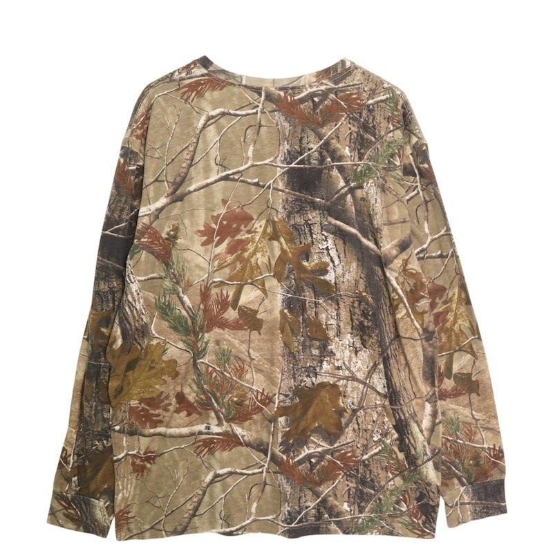 REALTREE リアルツリーカモ柄 クルーネックロングスリーブTシャツ