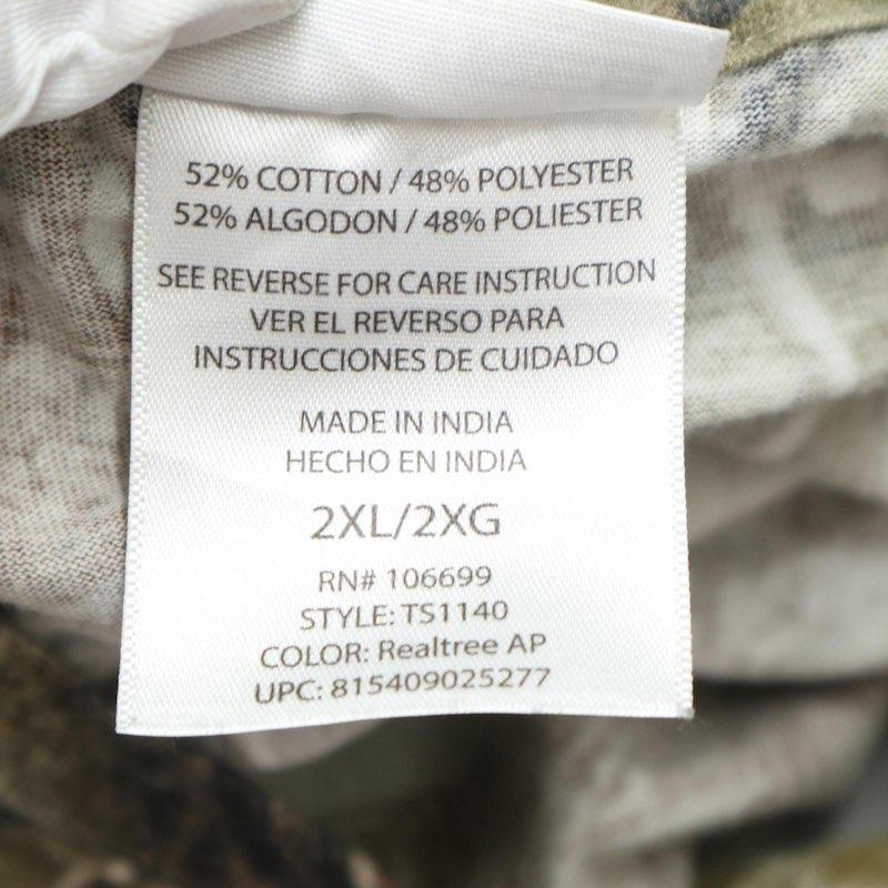 REALTREE リアルツリーカモ柄 クルーネックロングスリーブTシャツ