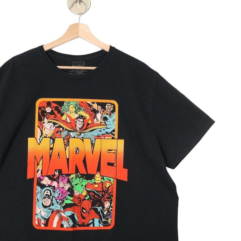 MARVEL マーベルコミック クルーネック 半袖プリントTシャツ メンズUS