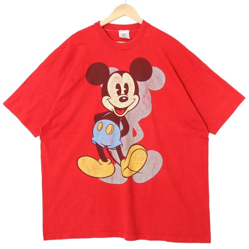 90's MICKEY&CO. 半袖プリントTシャツ メンズUS-3XL相当 レッド