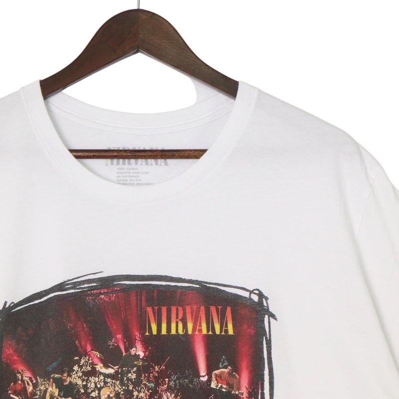 NIRVANA ニルヴァーナ クルーネック半袖プリントTシャツ メンズUS-3XL