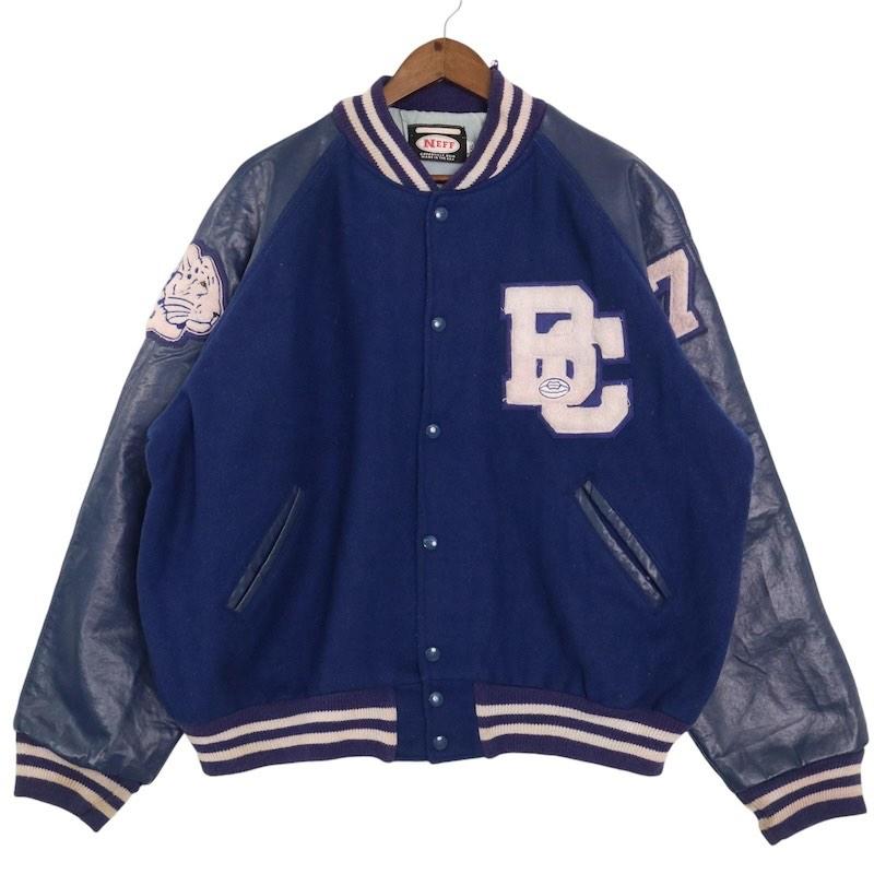 【希少70s-80s】　Admiral USA製　スタジャン　本革　古着 70's USA製 NEFF スタジアムジャケット スタジャン 古着 メンズUS-2XL