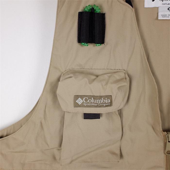 USED】 90's Columbia fishing vest 深いグリーンでファッションアイテムとしても 取り入れやすいColumbiaの�