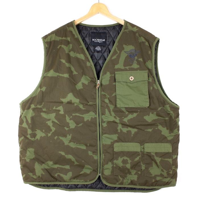 ROCAWEAR ロカウェア ジップアップ中綿ベスト メンズUS-3XLサイズ