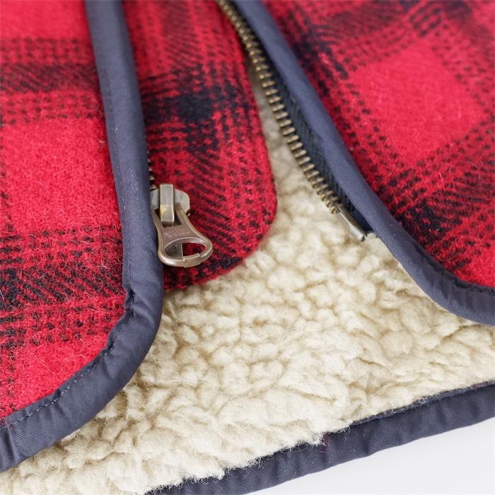 L.L.Bean（エルエルビーン） ジップアップ 裏ボアウールベスト メンズ 