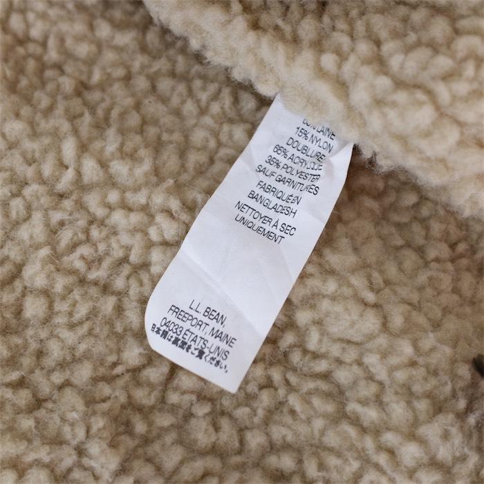 L.L.Bean（エルエルビーン） ジップアップ 裏ボアウールベスト メンズ 