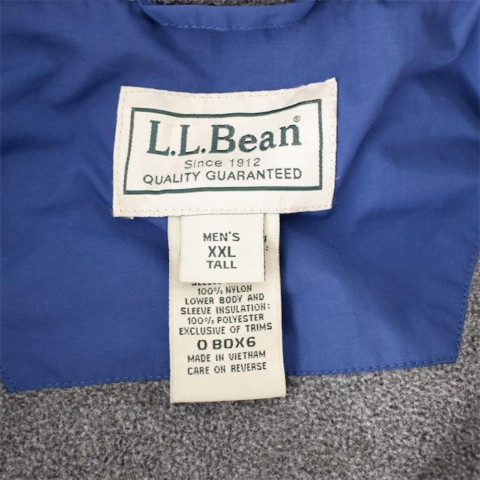 L.L.Bean エルエルビーン ジップアップ 薄中綿入りナイロンジャケット メンズUS-XXL TALLサイズ グレー ブルーグレー アウトドア jk-3197｜canopus-web-shop｜04