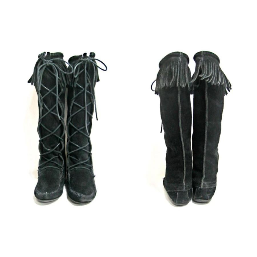 Minnetonka（ミネトンカ） ポッキリSALE フロントレースニーハイブーツ