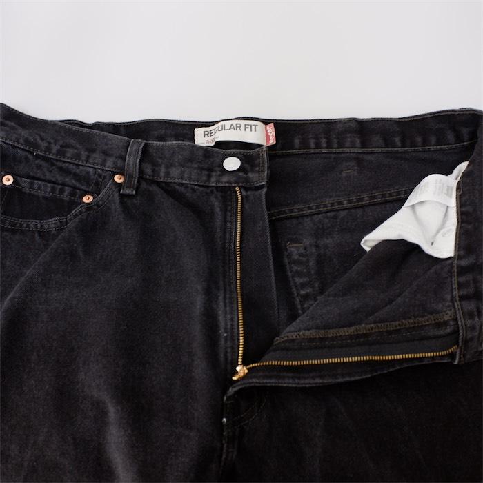 Levi's（リーバイス） 505 ブラックデニムパンツ メンズW40 STRAIGHT
