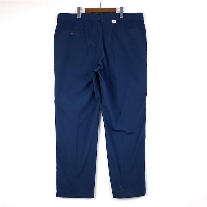 80's 90's USA製 Dickies ディッキーズ 874ワークパンツ メンズW42 ネイビー 薄手 ビンテージ 大きいサイズ pt-1314｜canopus-web-shop｜02