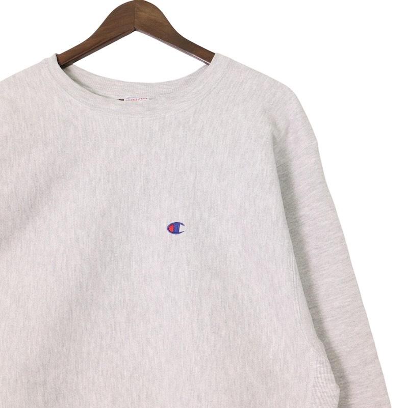 90s USA製 Champion 無地 リバースウィーブ XL 杢グレー系