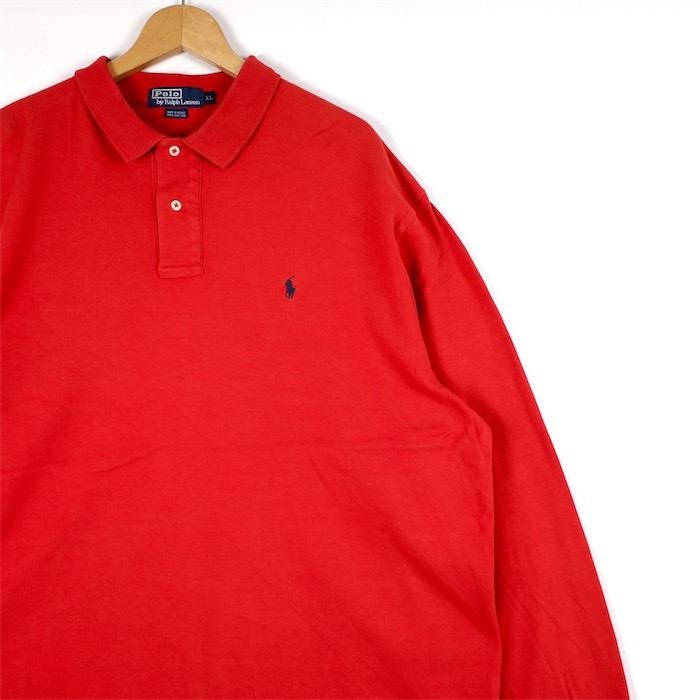 90s Polo by Ralph Lauren レッドポロシャツ XL POLO RALPH LAUREN 90s Polo by Ralph Lauren ポロラルフ