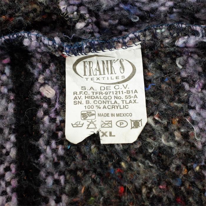 MEXICO製 90's FRANK'S TEXTILES メキシカンパーカー メンズUS-XLサイズ ストライプ柄 ラベンダー系 バハシャツ ビンテージ sh-3801｜canopus-web-shop｜04