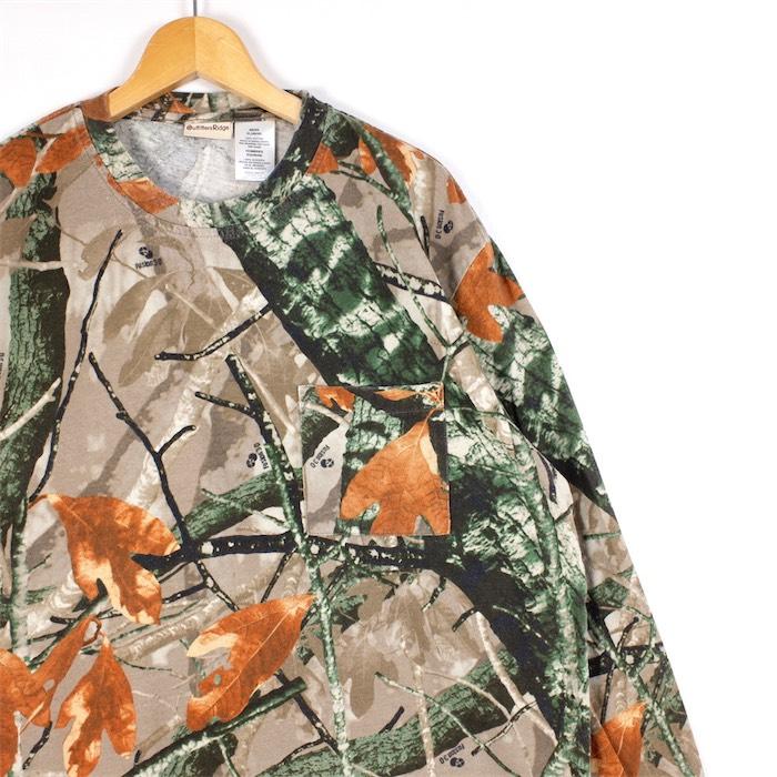 Outfitters Ridge リアルツリーカモフラージュ柄 クルーネックロング 