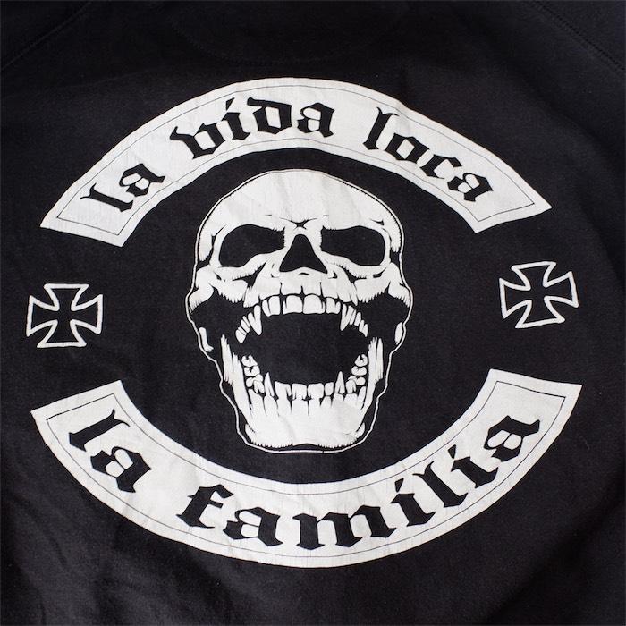 La Familia Vida Loca ジップアップスウェットパーカー メンズUS-XXL 