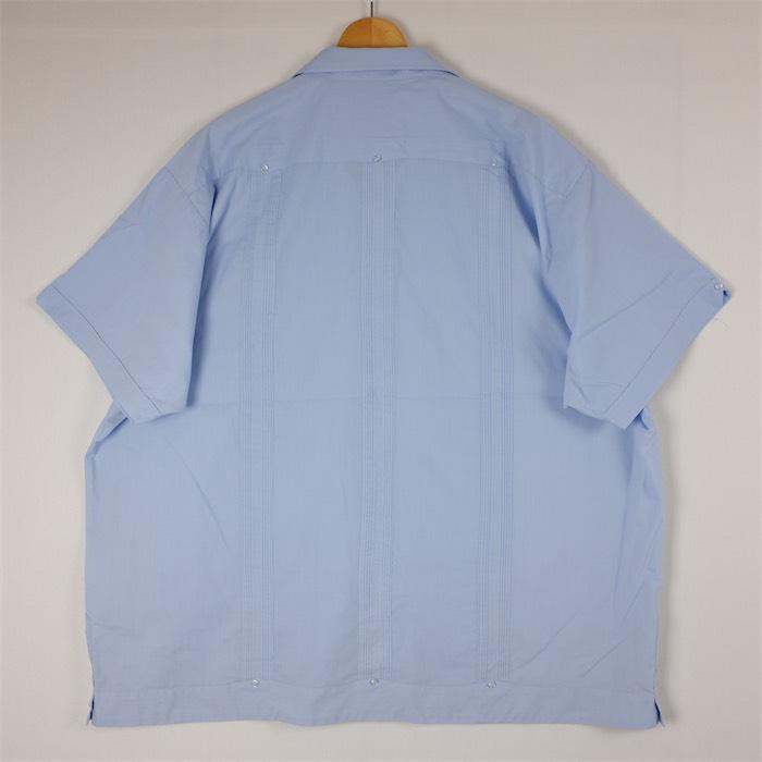 Aires del MAYAB 半袖 オープンカラー キューバシャツ M 特大 Premier オープンカラー半袖キューバシャツ 刺繍入り