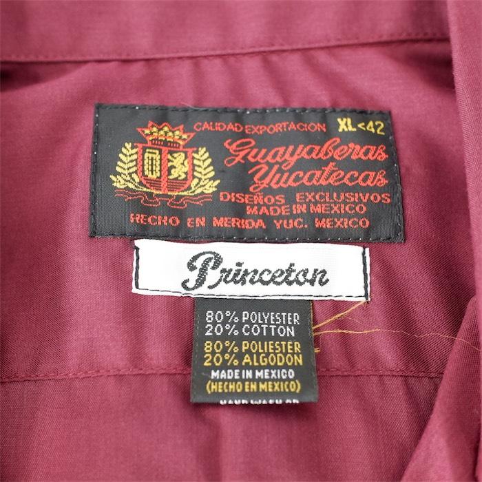 Guayaberas Yucatecas ループカラー半袖キューバシャツ 刺繍入り 
