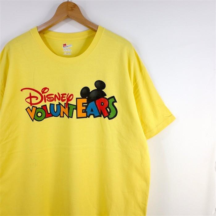 古着 大きいサイズ ディズニー Voluntears 半袖キャラクターtシャツ メンズus Xlサイズ プリント クルーネック 杢レモンイエロー ミッキーマウス T 1623 T 1623 古着屋canopus 通販 Yahoo ショッピング