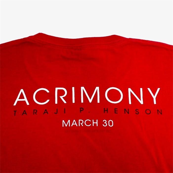 アクリモリー ACRIMONY 半袖プリントTシャツ メンズUS-XLサイズ クルーネック TARAJI P.HENSON ムービー 映画 レッド t-1720｜canopus-web-shop｜06