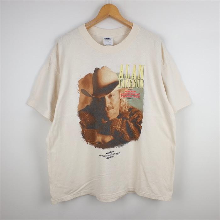 00's ALAN JACKSON アランジャクソン 半袖両面プリントTシャツ メンズ