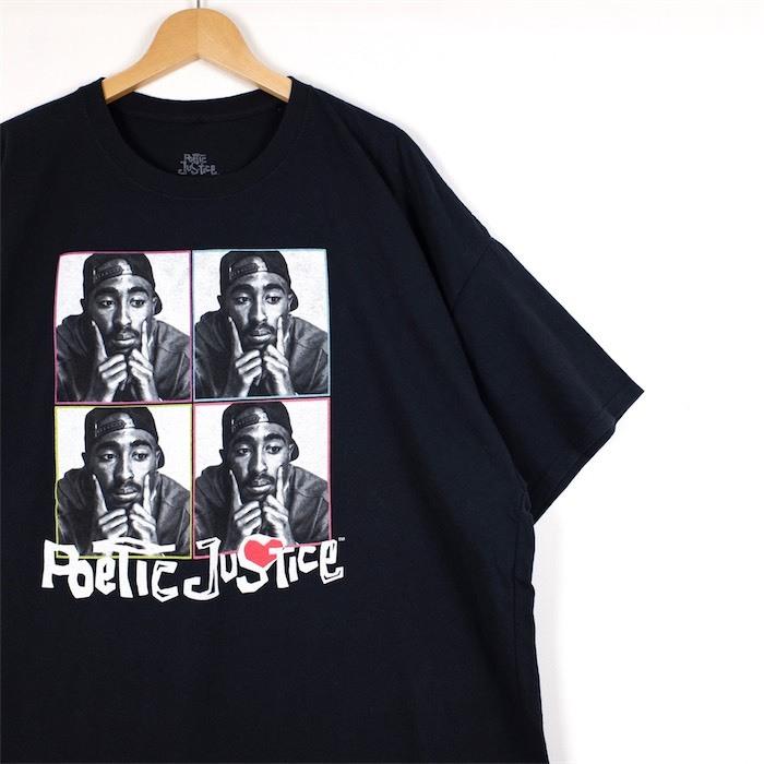 2PAC 半袖プリントTシャツ メンズUS-2XLサイズ Poetic Justice 