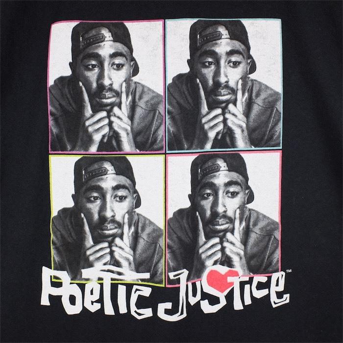 2PAC 半袖プリントTシャツ メンズUS-2XLサイズ Poetic Justice 