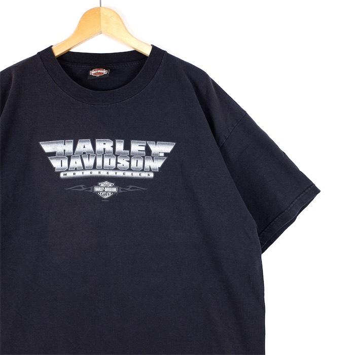 00s ハーレーダビッドソン サンダープリント Tシャツ 両面プリント Harley Davidson（ハーレー・ダビッドソン） 00's 半袖両面プリントT