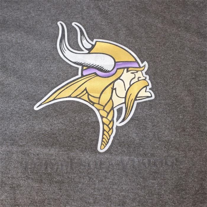 NFL TEAM APPAREL クルーネック長袖プリントTシャツ メンズUS-3XLサイズ グレー Minnesota Vikings ロンT t-2542n｜canopus-web-shop｜06