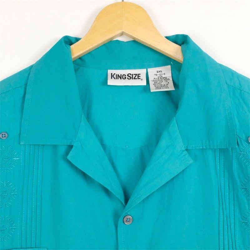 古着 超大きいサイズ KING SIZE 半袖開襟キューバシャツ アメカジ