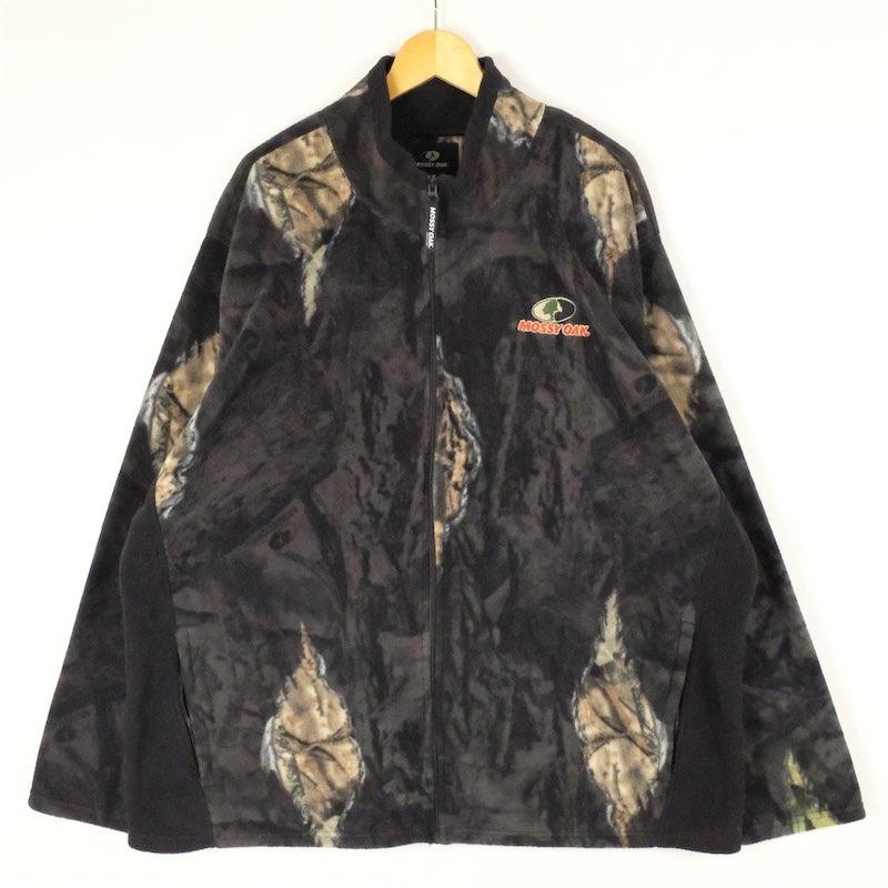 古着 大きいサイズ MOSSY OAK リアルツリー柄 ハーフジップ フリース