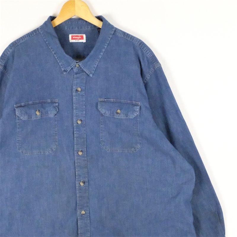 Wrangler 古着 大きいサイズ ラングラー HLD5AWB 長袖デニムシャツ 