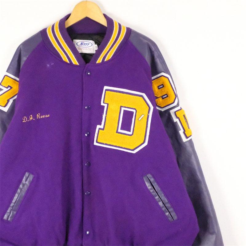 古着 超大きいサイズ 00's USA製 NEFF スタジャン バーシティ