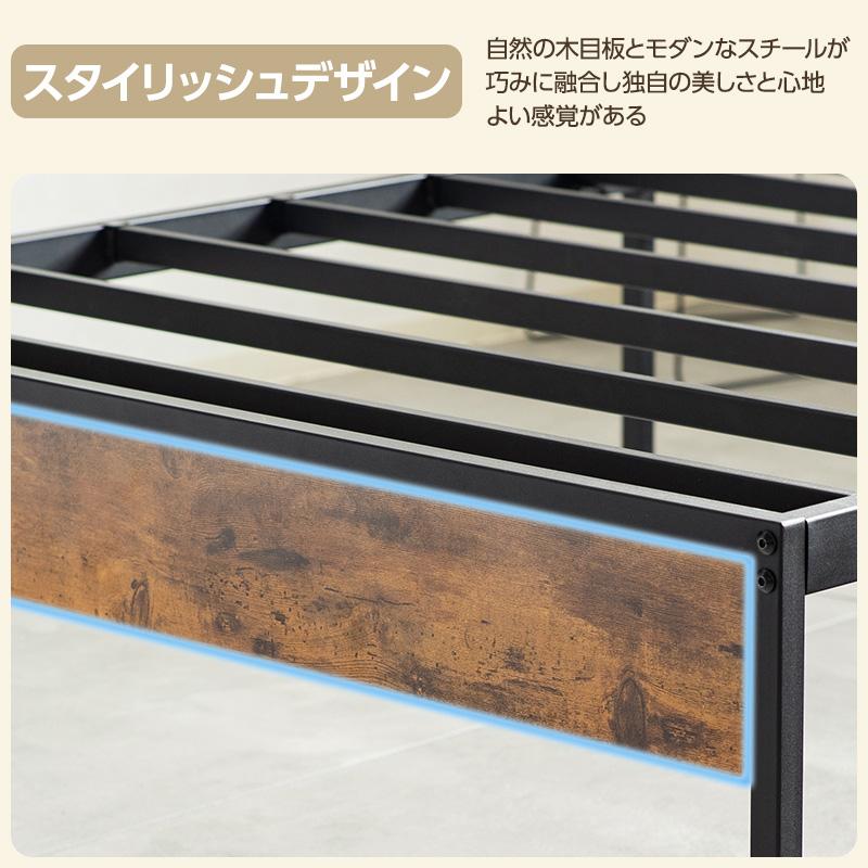 ベッドフレーム ダブル スチール ベッド 耐荷重400kg 頑丈 Amazon｜タンスのゲン 頑丈 軽量 スチール ベッドフレーム