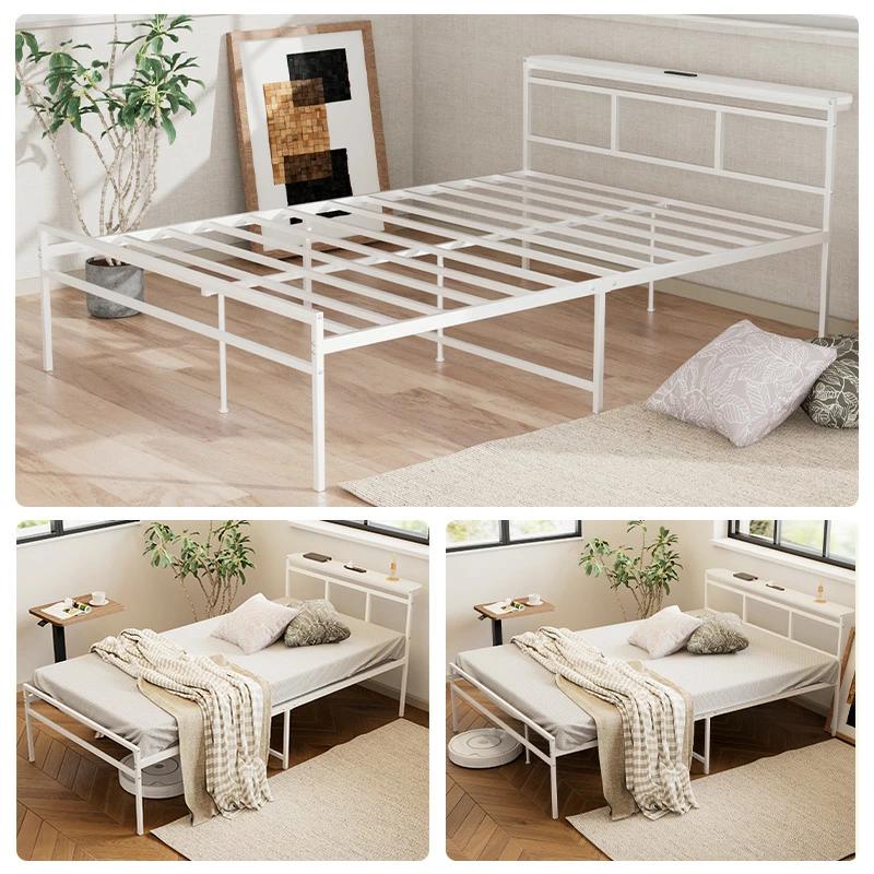 パイプベッド 宮棚 ベッド ベッドフレーム シングル セミダブル ダブル