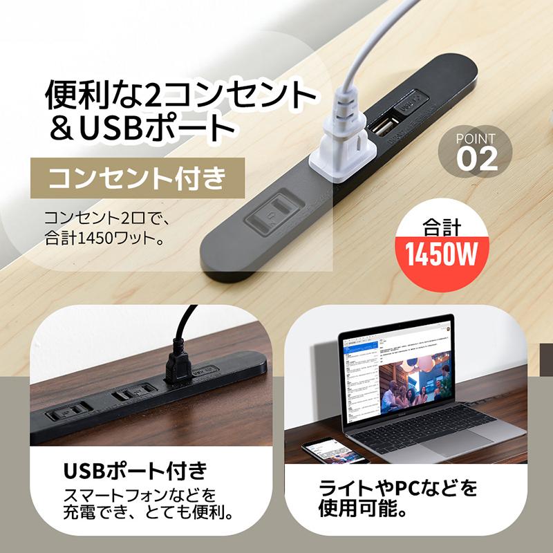 システムベット ロフトベッド シングル コンセント付き デスク付き