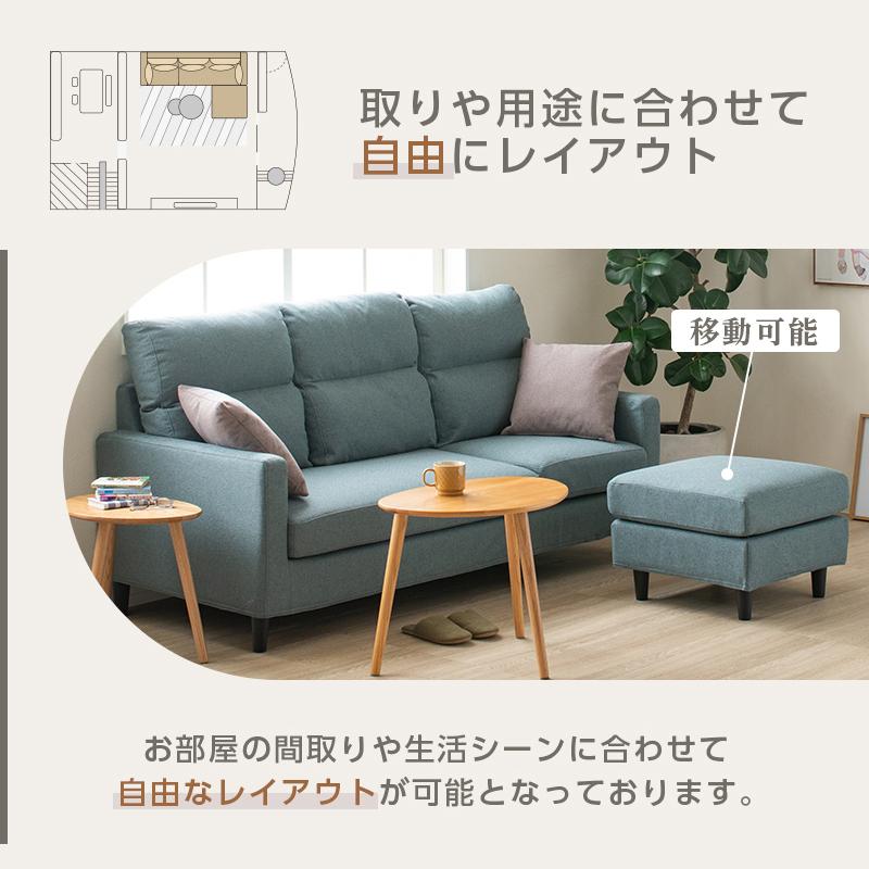 ソファ 3人掛けソファ L字 幅190cm カウチソファー ローソファー
