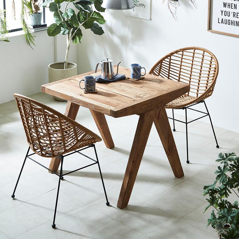 ラタンチェア おしゃれ 椅子 2脚入りチェアー ラタン調 シンプル