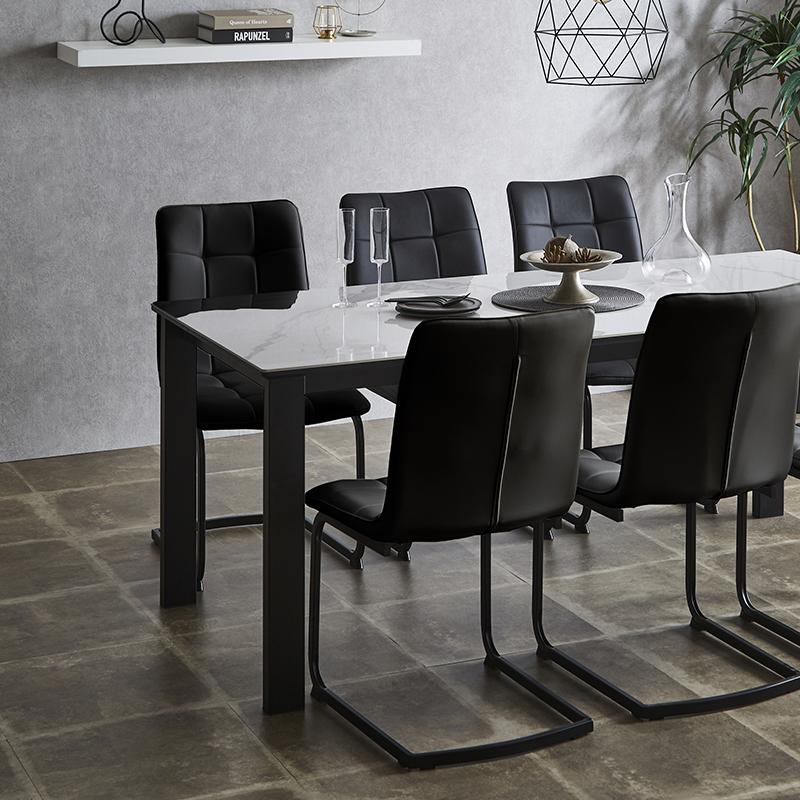 セラミックテーブル ダイニングテーブル 幅180 長方形 4人掛け 大理石