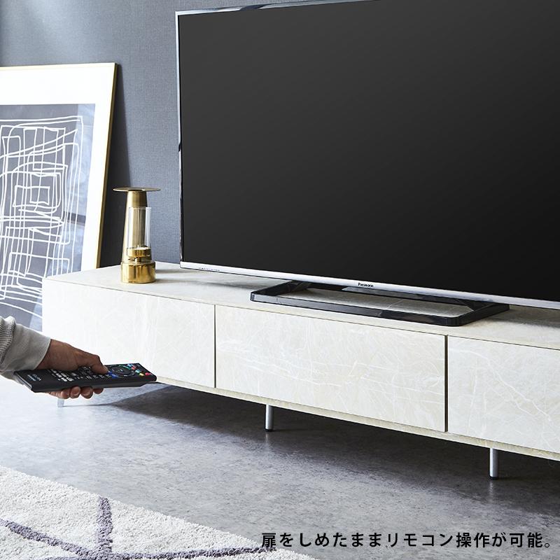 テレビボード テレビ台 ロ―ボード 大理石調 グレー ストーン調 おしゃれ TV台 リビングボード フルオープンレール 収納 幅180cm 完成品 国産 脚付き アイアン｜canow｜06