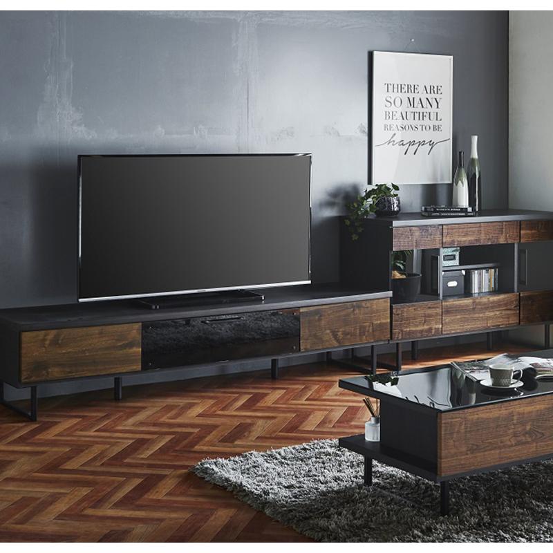 【新品·完成品】おしゃれなテレビ台ローボード 150cm ミドルブラウン×グレー テレビボード テレビ台 ロ―ボード 木目 ロ―タイプ グレー ブラウン