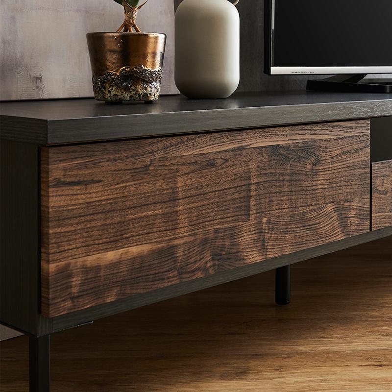 ダークブラウン テレビ台 引き出し付き ローテレビボード 150 テレビ台 テレビボード TV台 ロ―ボード ロ―タイプ おしゃ リビンれ