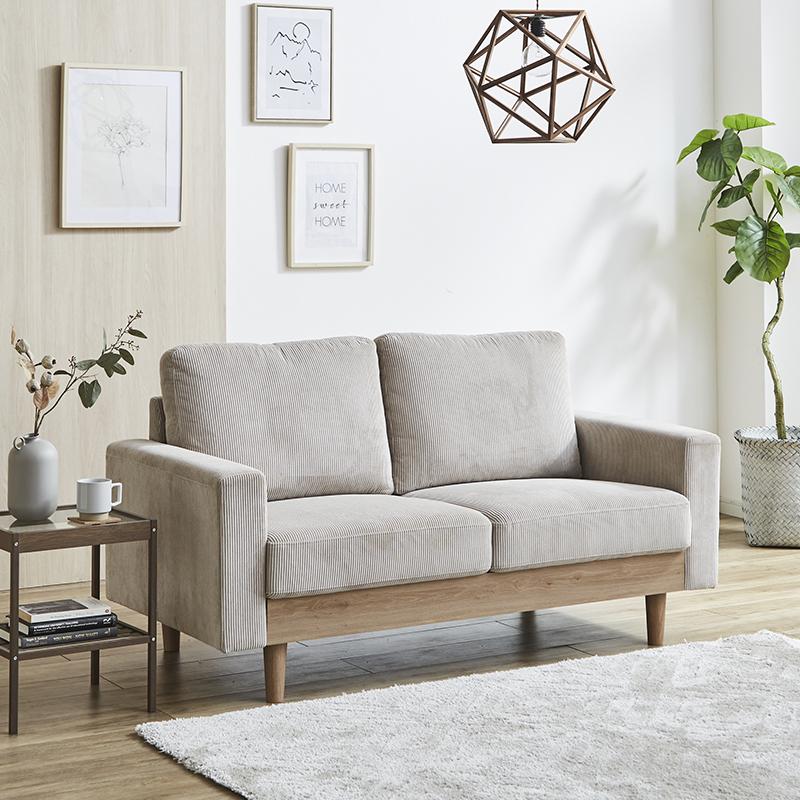 ベージュ 2人掛けソファ 幅150cm ベージュ ソファ 2人がけ 幅150cm