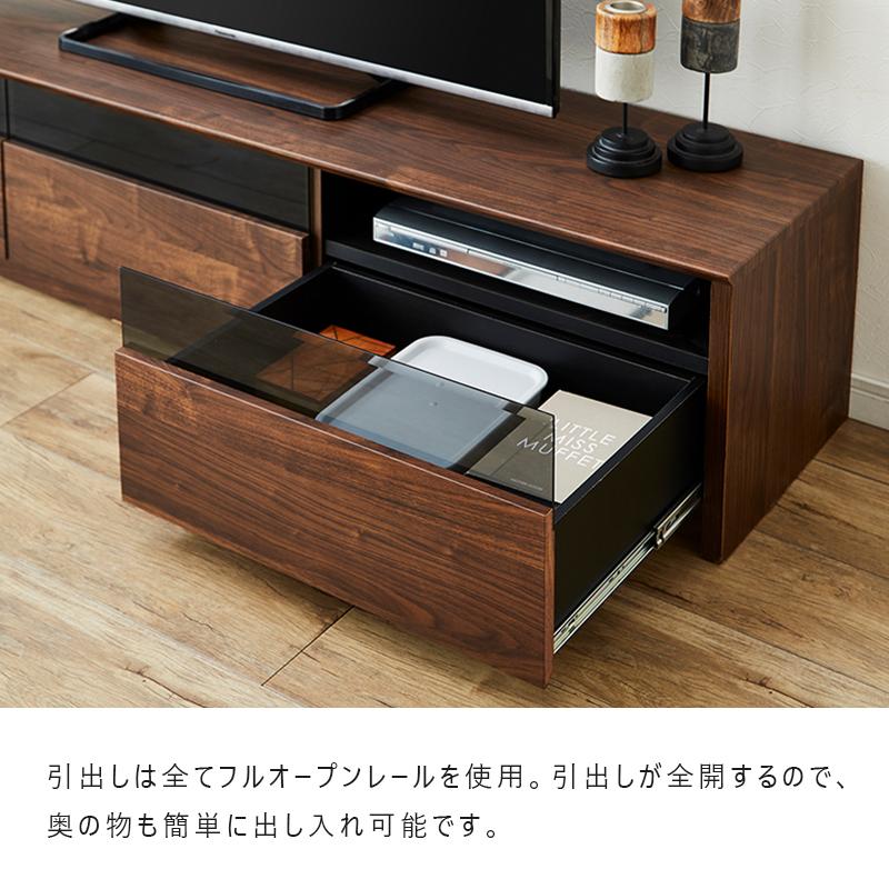 ブラウン テレビボード 幅120cm TB-2143 幅120cm・天然木ウォールナット製テレビボード（ブラウン）
