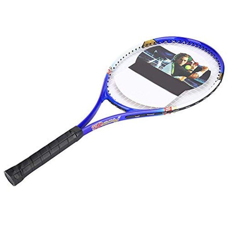 2022高い素材  軟式 テニス ラケット 高弾力性 一体成型 初心者向け 練習用 収納袋付き アルミ合金製 (ブルー) 軟式、ソフトテニス