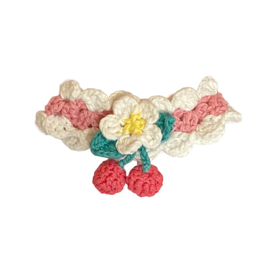 手作り 猫 首輪 猫首輪 猫用首輪 ねこ 可愛い コットン糸の