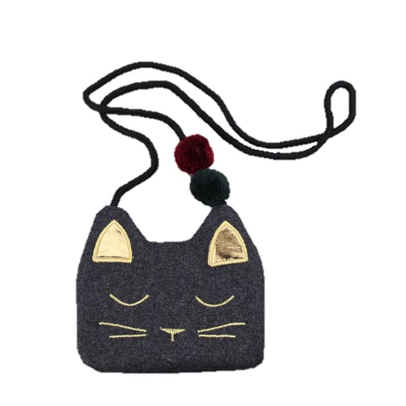 かわいい 猫 子供用ショルダーバッグ コスメ収納 小物入れ 斜めがけショルダーポーチ レディースグレー Pouch Can 996 Can Shop 通販 Yahoo ショッピング