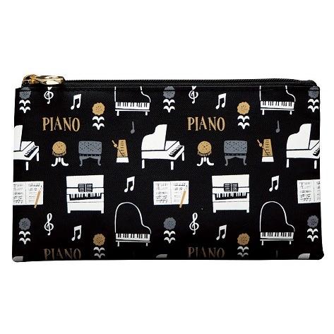 ペンポーチ La Piano この商品はお取り寄せ商品です ピアノ ト音記号 音符 音楽雑貨 発表会記念品 驚きの値段